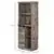 Rustic Wood Floor Cupboard Storage Cabinet w/5 Tier Shelves, Wood