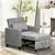Recliner Sofa Sleeper Chair with 3 Adjustable Backrest Angles,4 Wheels