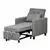 Recliner Sofa Sleeper Chair with 3 Adjustable Backrest Angles,4 Wheels