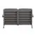Flash Furniture Charlestown Wood Patio Loveseat with Cushions, Gray