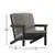 Flash Furniture Charlestown Wood Adirondack Style Chair Black/Charcoal