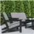 Flash Furniture Charlestown Wood Adirondack Style Chair Black/Charcoal