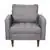 Flash Furniture Hudson Armchair with Tufted Faux Linen in Slate Gray