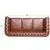 Luzmo 84' BROWN PU Rolled Arm Chesterfield Three Seater Sofa.