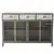 Luzmo 48' Wide 4 Glass Doors Modern Sideboard with 3 Top Drawers
