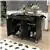 Luzmo  Kitchen Cart with Stainless Steel Top and Storage Cabinet,