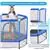 BIKKO 55” Toddlers Trampoline with Safety Enclosure Net and Balls