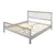 Dreamero Country Gray Solid Platform Bed with Oak Top, King