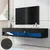 Luzmo Wall Mounted Floating 80' relief TV Stand with 20 Color LEDs