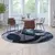 Flash Furniture Harken 8' x 8' Blue and Gray Round Olefin Area Rug