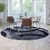 Flash Furniture Harken 8' x 8' Black and Gray Round Olefin Area Rug