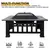 Lafama 3 in 1 Metal Square Patio Firepit Table BBQ Garden Stove