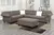 Warna Dark Coffee 4-Piece Sectional in Breathable Leatherette