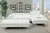 Potenza White Living Room 2-Piece Sectional Sofa in Bonded Leather