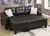 Piacenza Espresso Sectional Sofa With Ottoman In Bonded Leather