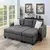 Tolyatti Blue-Grey All-in One Sectional Sofa Set in Poly fiber