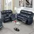 Forlì 2-Piece Power Motion Reclining Sofa Set in Navy blue Leatherette