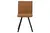 LeisureMod Wesley Leather Chair With Metal Legs Set of 2 - Light Brown