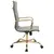 LeisureMod Harris High-Back Leatherette Chair With Gold Frame - Grey