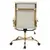 LeisureMod Harris High-Back Leatherette Chair With Gold Frame - Tan