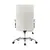 LeisureMod Sonora Modern High-Back Leather Office Chair - White