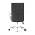 LeisureMod Sonora Modern High-Back Leather Office Chair - Black