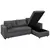 Luzmo Upholstery Sleeper Sectional Sofa Grey with Storage Space