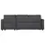 Luzmo Upholstery Sleeper Sectional Sofa Grey with Storage Space