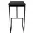 LeisureMod Quincy Bar Stools With Metal Frame Set of 2, Charcoal Black