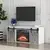 Luzmo The television cabinet with an electronic fireplace