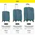 BIKKO Upright Spinner Softshell Lightweight Luggage Travel Set