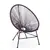 LeisureMod Montara 3 Piece Lounge Patio Chair, Glass Top Table, Purple