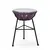 LeisureMod Montara 3 Piece Lounge Patio Chair, Glass Top Table, Purple