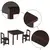 Luzmo Children's Table and Chair Set of 3 1 Table 2 Chairs Brown