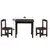 Luzmo Children's Table and Chair Set of 3 1 Table 2 Chairs Brown