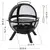 Lafama Ikuby ball style fire pit ball of fire with BBQ grill