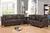 Manchester 2 Piece Sofa Set Covers in Black Coffee Polyfiber