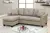 Keila Beige 2-Piece  Sectional Sofa In Glossy Polyfiber