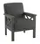 Lazzara Home Savion Dark Gray Textured Solid Wood Frame Accent Chair