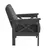 Lazzara Home Savion Dark Gray Textured Solid Wood Frame Accent Chair