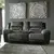 Ortisei 2-Piece Reclining Sofa Set Upholstered in Grey Fabric