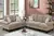 Fondi Camel 2-Piece Living Room Sofa Set Upholstered in Chenille Fabri