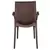 LeisureMod Kent Outdoor Dining Arm Chair, set of 4 - Brown