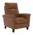 Lazzara Home Aragon Brown Faux Leather Push Back Reclining Chair