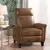 Lazzara Home Aragon Brown Faux Leather Push Back Reclining Chair