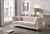 Passion Furniture 87 in. Pink Velvet 2-Seater Sofa with 2-Throw Pillow