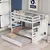 DreameroBunk Beds Twin over Twin Stairway Storage function White color