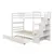DreameroBunk Beds Twin over Twin Stairway Storage function White color