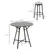 5-Piece Bar Table and Chairs Set, Space Saving Dining Table with 4 Sto