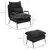 Accent Chair with Ottoman, Reclining Comfy Chair with Adjustable Backr